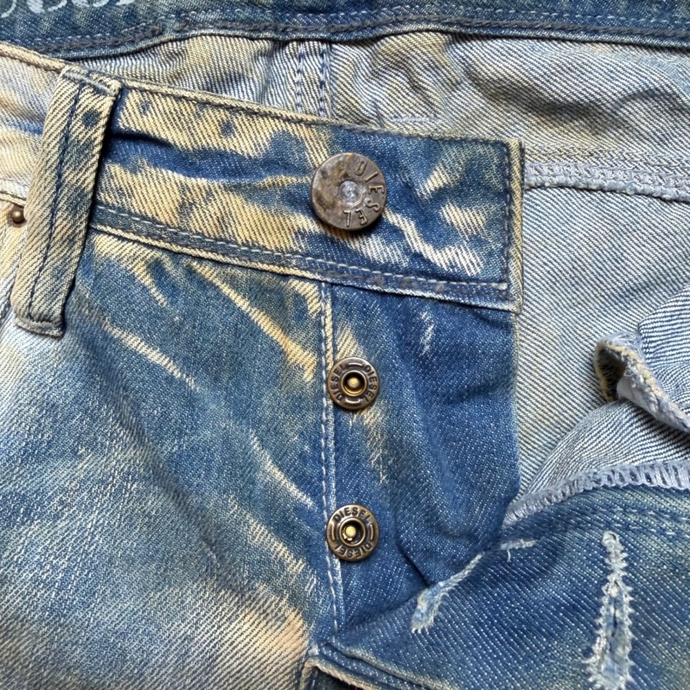 Diesel Light Blue Distressed Bootcut Jeans - Picture 10 of 16